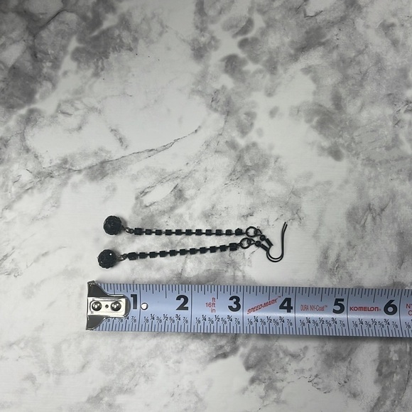 black Tear Drop Necklace Set. NEW - Picture 7 of 7